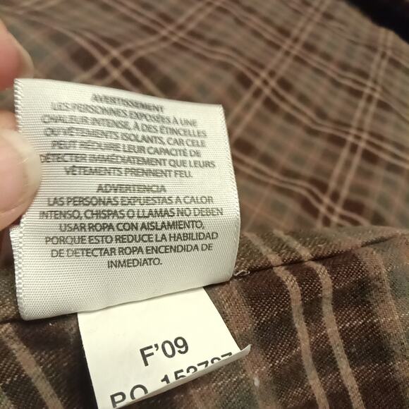 Carhartt 2XL Long Sleeve Shacket Green Flannel Lined Button Up Workwear C Pics - Picture 11 of 13